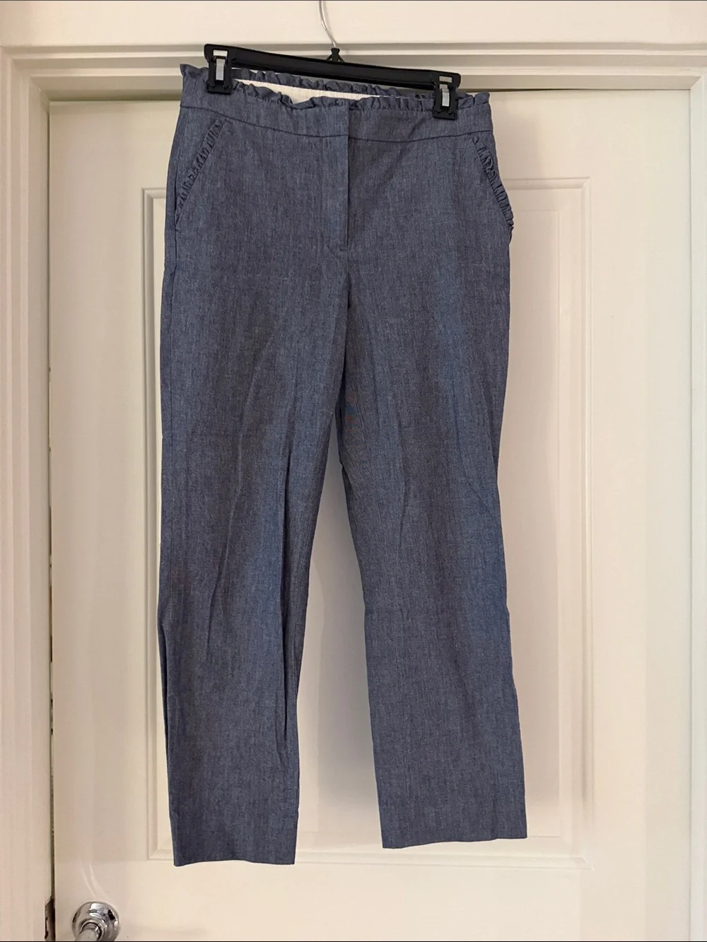 J. Crew Chambray Ankle-Length Cropped Jeans